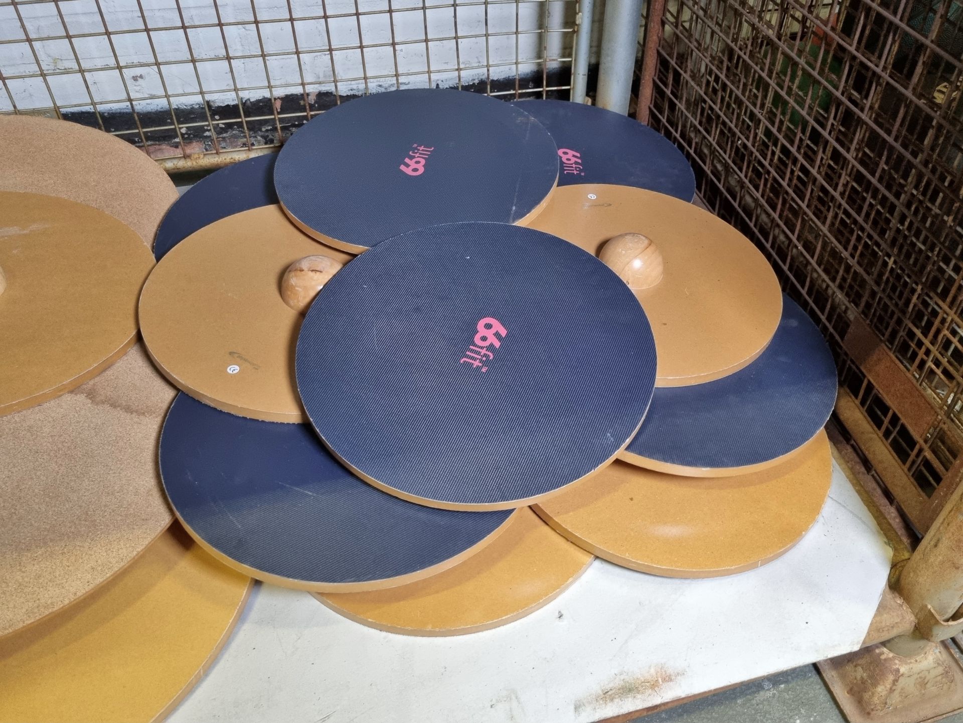 17x Wooden round exercise wobble boards - Image 3 of 4