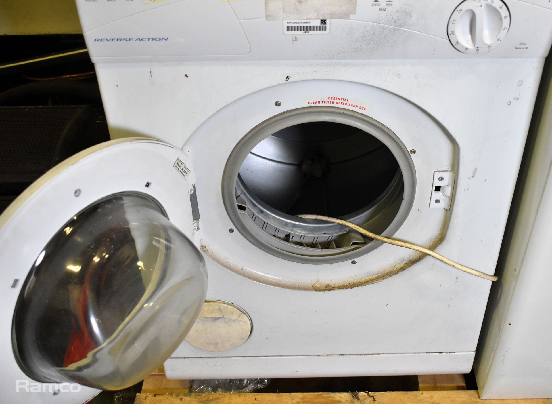 2x Tumble dryers - LOTS OF COSMETIC DAMAGE - see description for details - Image 2 of 4