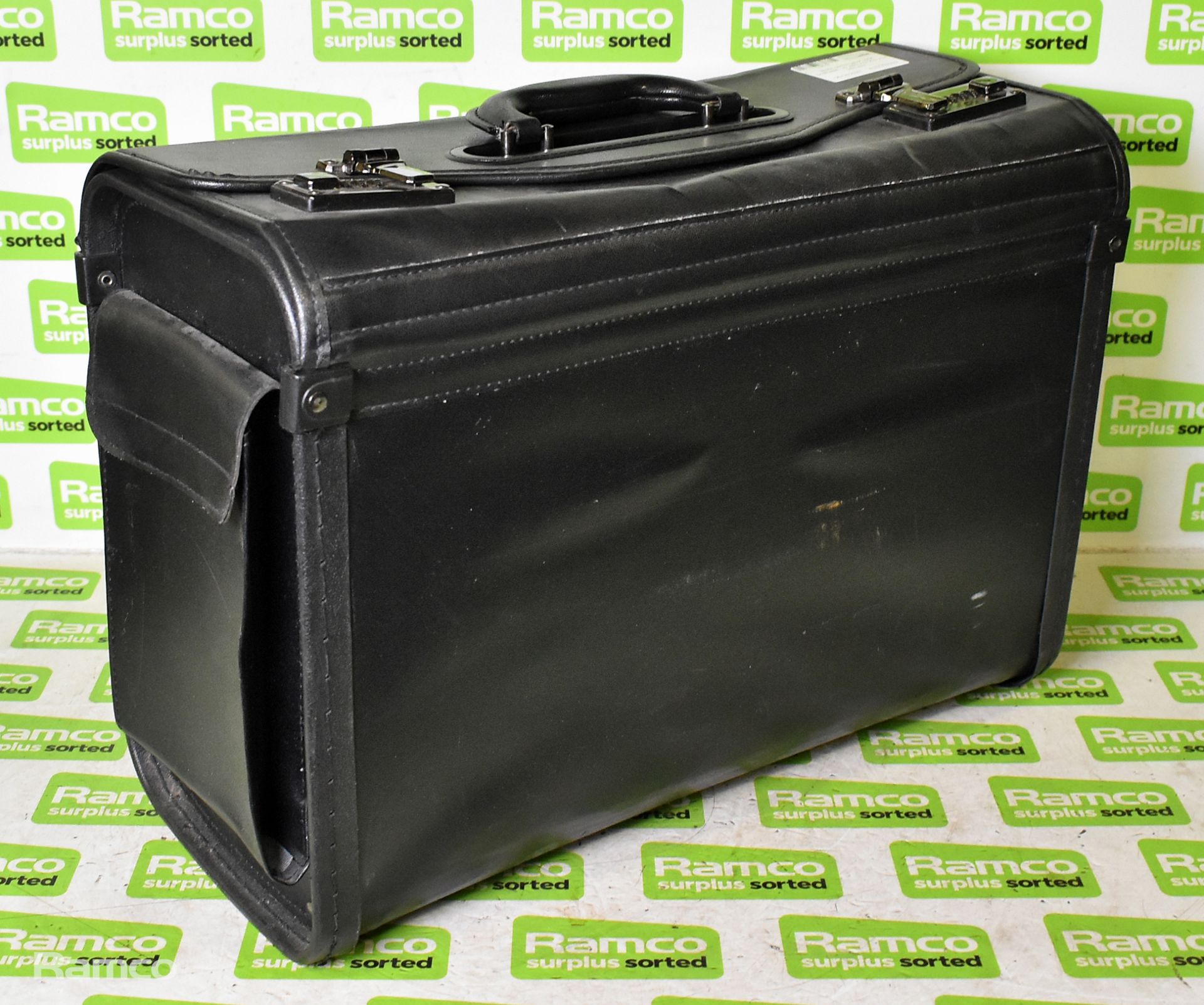 2x Black combination lock briefcases - W 460 x D 210 x H 350 mm - Image 5 of 6