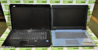 Lenovo Ideapad 320 laptop - NO HARD DRIVE, HP Compaq 615 laptop - NO HARD DRIVE