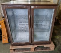 Capital BBC-2 double glass door back bar bottle cooler - W 900 x D 550 x H 900mm