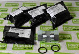 4x KRAM30CR Kr 30mm straight couplings - max working pressure 500bar