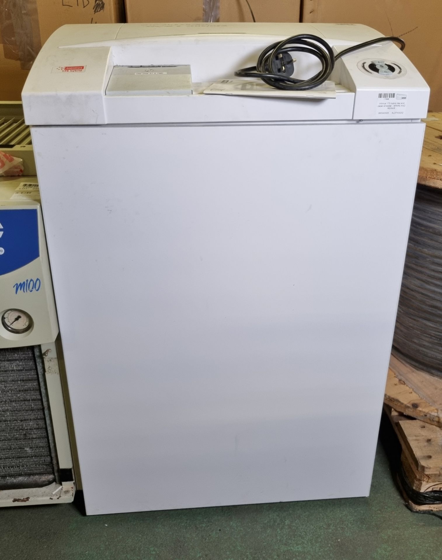 Intimus 175 hybrid disc and paper shredder - SPARES AND REPAIRS
