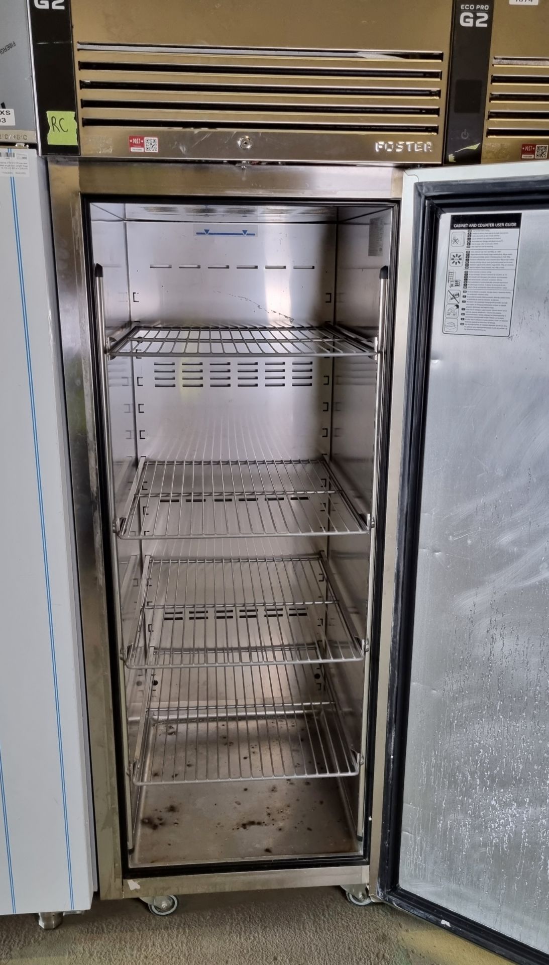 Foster EP700L Eco Pro G2 stainless steel single door upright freezer - W 700 x D 820 x H 2070mm - Image 3 of 4