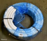 100 foot coil of 25mm white hose - antibacterial formulation