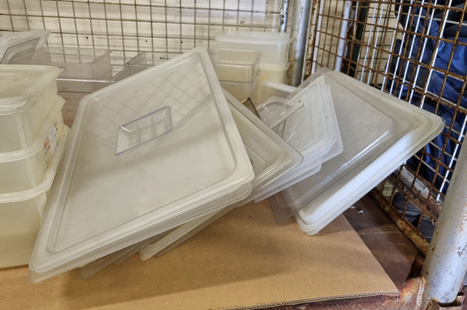 Catering spares - plastic storage trays and lids mixed sizes and shapes - Image 2 of 5