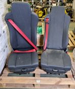 2x Drivers seats (830922#DE) - L 500 x W 500 x H 1080mm