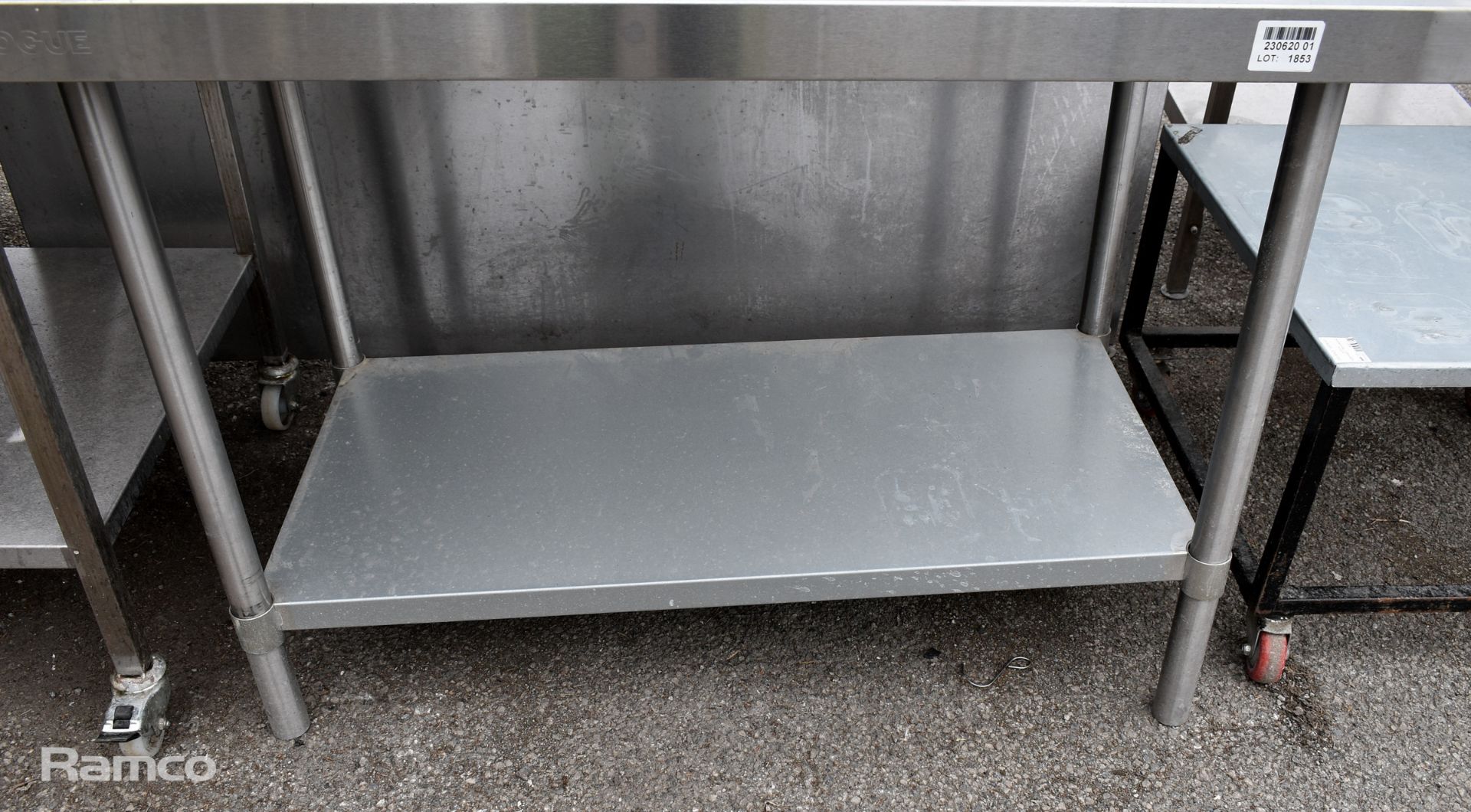 Stainless steel kitchen counter with splashback - L 1200 x W 700 x H 900mm - Bild 3 aus 3