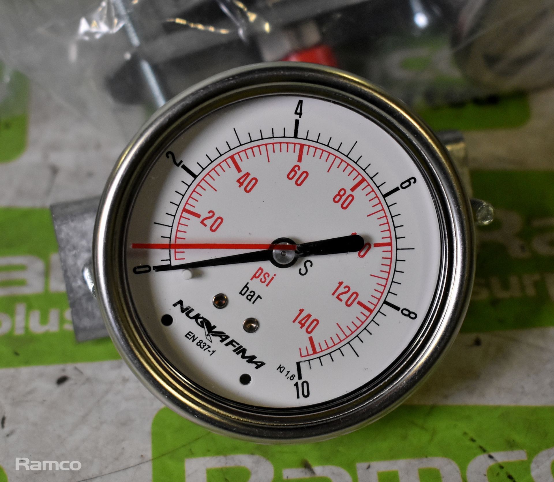 10x Nuova Fima EN 837-1 pressure gauges (5 x 10 bar/140 psi and 5 x 60 bar/800 psi) - Image 3 of 5