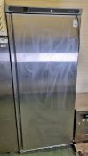 Polar Refrigeration CD084 - single door upright fridge stainless steel - 130W 0.9A 230V - W 770