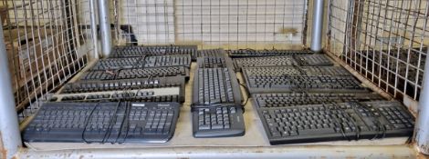 15x computer keyboards of multiple makes - HP, Cherry, Lenovo, Microsoft and Kensington
