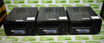 3x Denon RCD-M40DAB mini Hi-Fi CD receivers - Black
