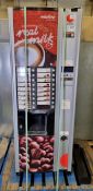 Selecta Milano hot drinks vending machine - cash only - W 650 x D 730 x H 1830mm - NO KEYS
