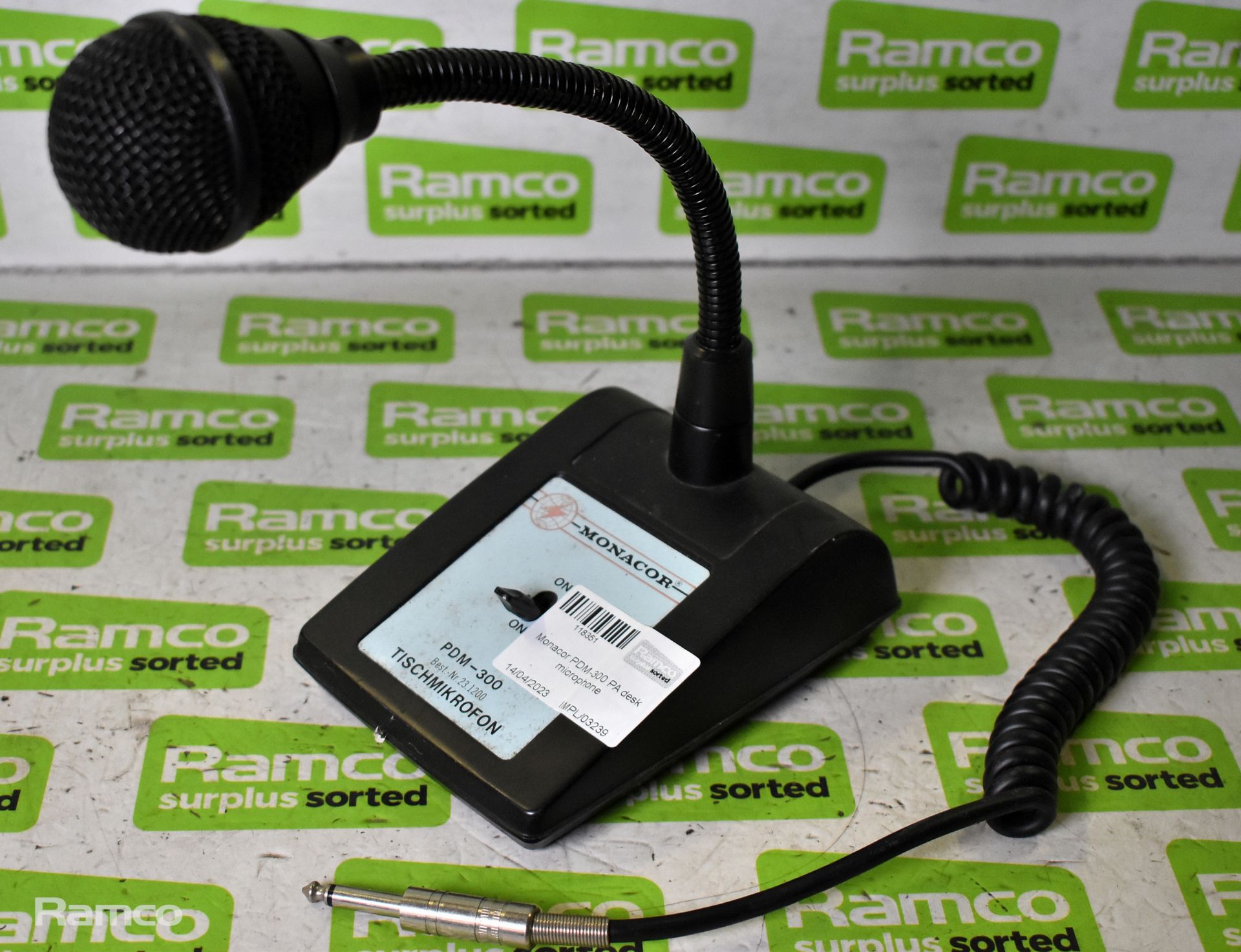 Crestron LC-3000/B Brite Touch touchscreen control panel, Monacor PDM-300 PA desk microphone - Image 4 of 4