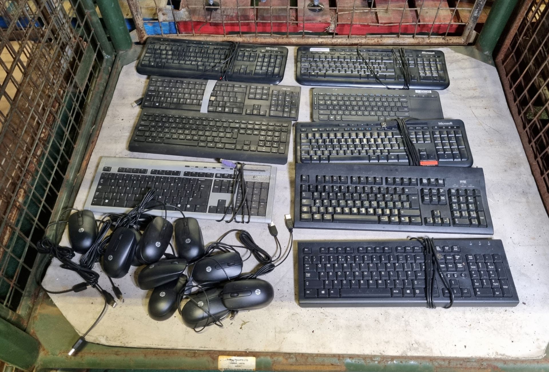 9x wireless and wired keyboards - 10x HP wired mice - Image 2 of 4