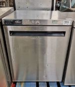 Williams HA 135SA HC R2 stainless steel single door under counter fridge - NO SHELVES - W 605 x D 58