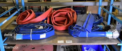 4x Snaplock 53.4mm O/D fitting hoses - approx 5M each & various other pipe lengths