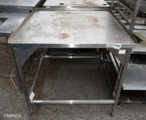 Stainless steel base stand table - W 950 x D 950 x H 900 mm