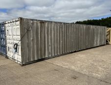 40 foot iso container workshop, 240v power supply - consumer unit - ramp L 2200 x D800mm - morris 1