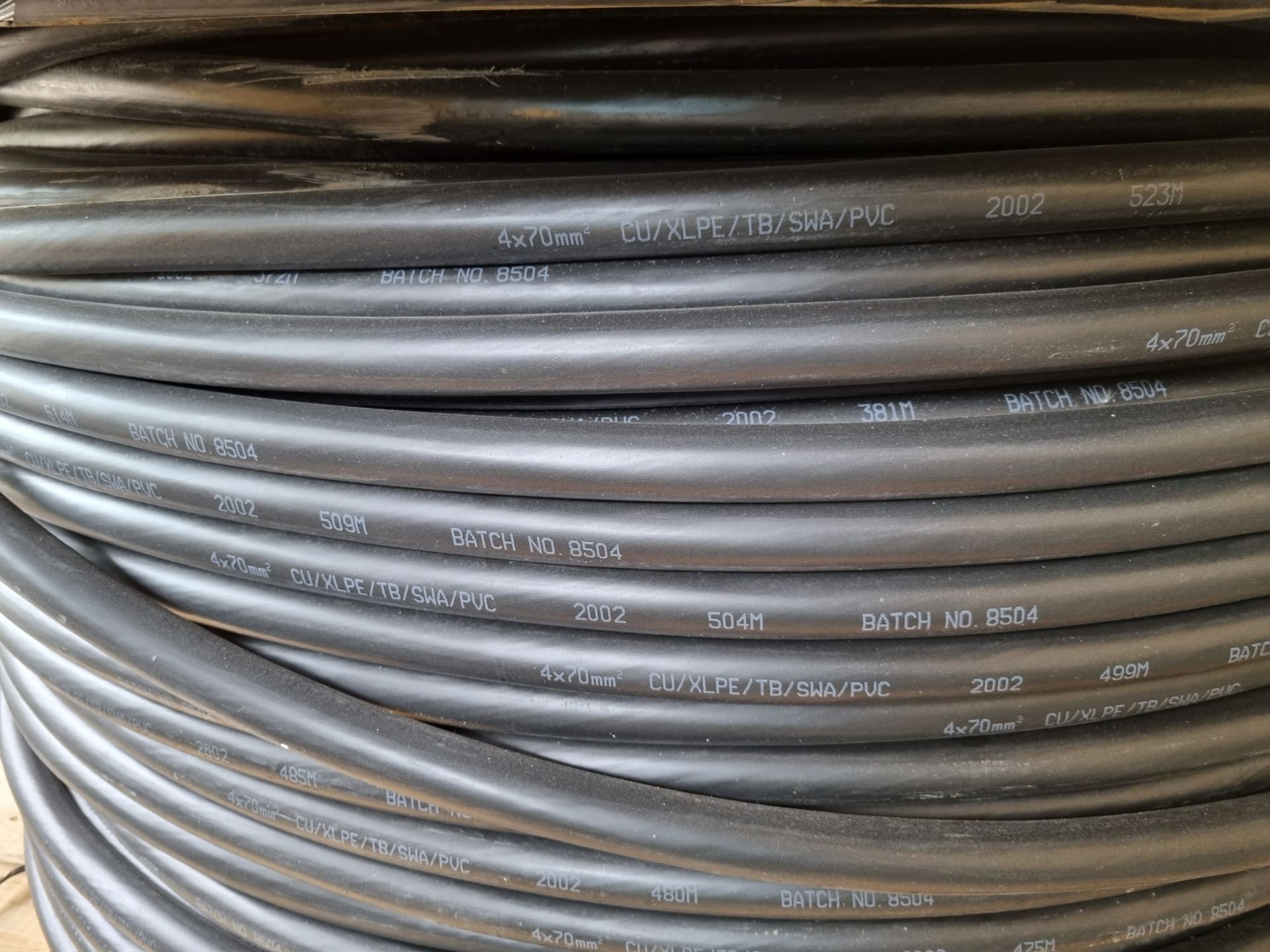 4x70mm² CU/XPLE/TB/SEA/PVC 2002 - measured - heavy duty cable - reel diameter 2200mm - Bild 3 aus 4