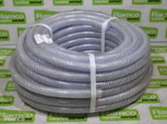 RS Pro clear reinforced braided hose pipe - 18mm O.D x approx 30M