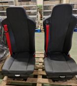 2x Drivers seats (830922#DE) - L 500 x W 500 x H 1080mm