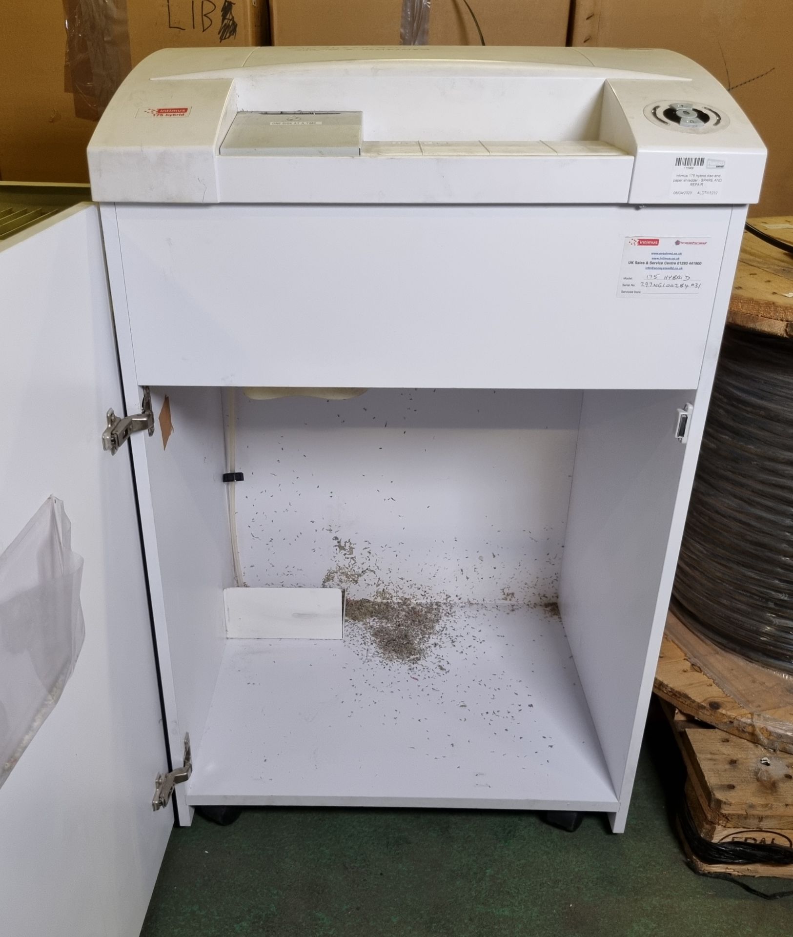 Intimus 175 hybrid disc and paper shredder - SPARES AND REPAIRS - Bild 4 aus 6