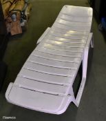 Plastic sun lounger - W 1900 x D 640 x H 480mm