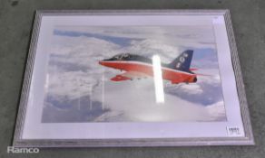 Framed print of Hawk jet - W 920 x D 30 x H 670cm