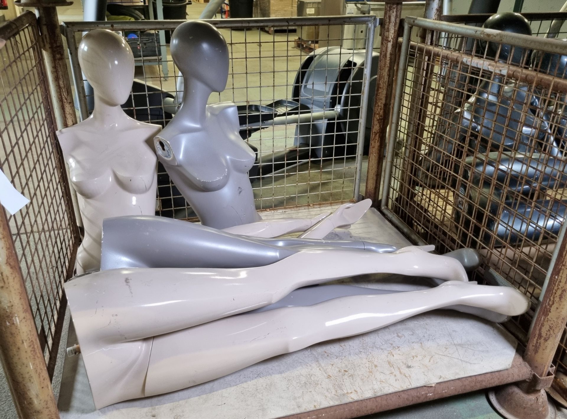 1x Beige plastic female mannequin with detachable limbs, 1x Matte grey plastic female mannequin - Image 3 of 3