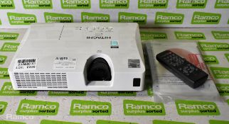 Hitachi CP-RX93 LCD projector unit with remote and document