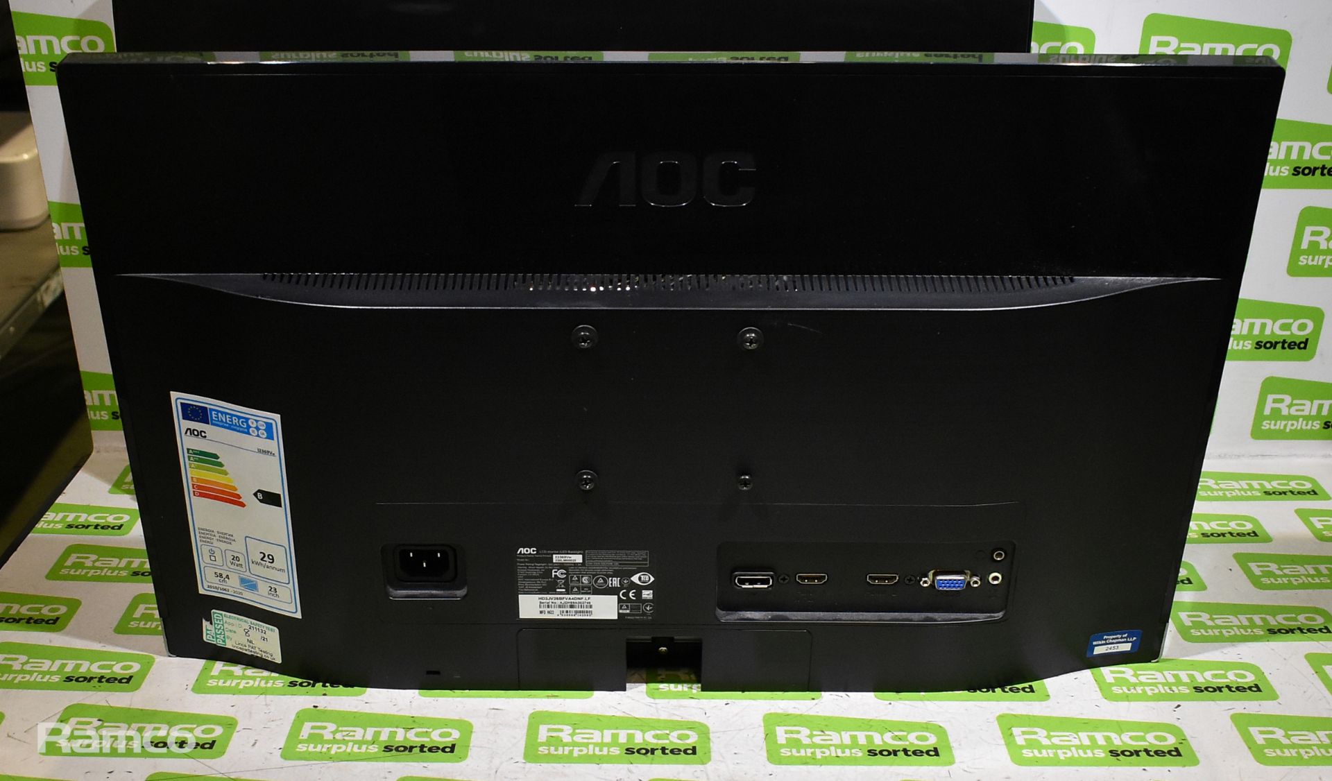 4x AOC 12369Vm 230LM00025 23 inch monitors - H 320 x W 530 x D 50mm - Bild 11 aus 16