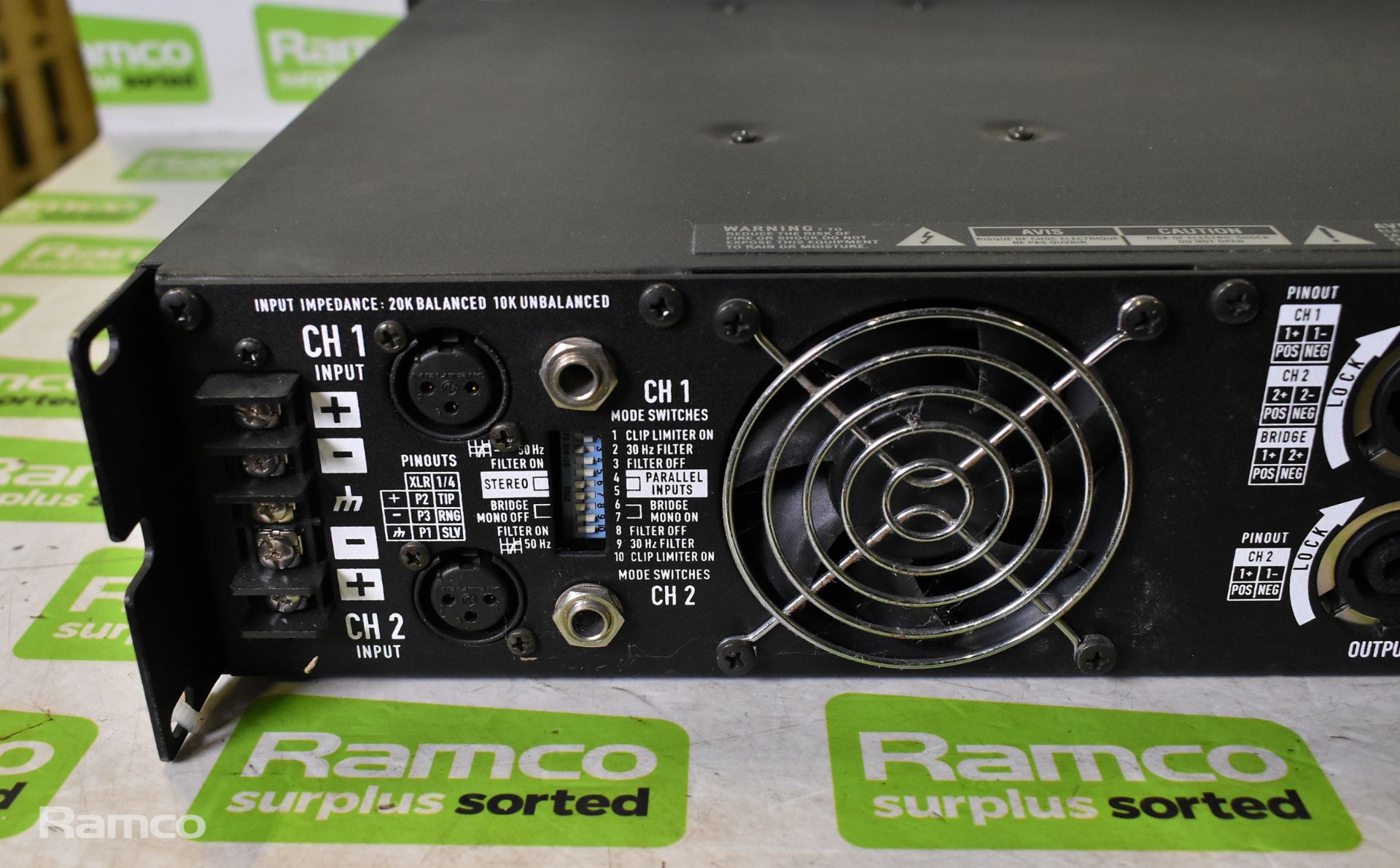 QSC Audio RMX 1450 professional power amplifier unit - Image 5 of 5