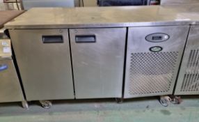 Foster PRO 1/2H-A stainless steel double door counter fridge with upstand - SPARES OR REPAIRS - W 14