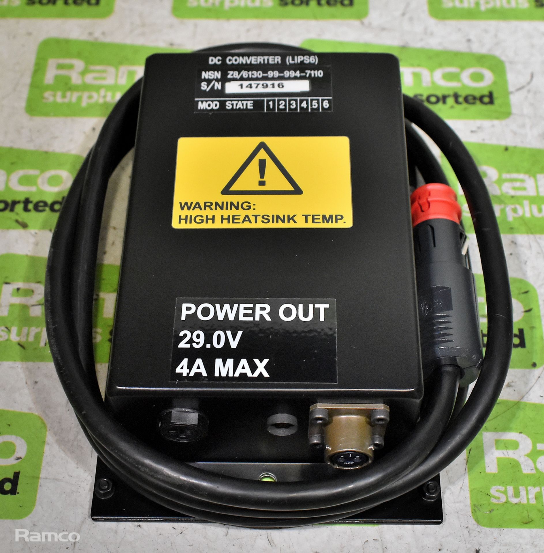 Power supply DC converter unit - power out 29.0V 4A max