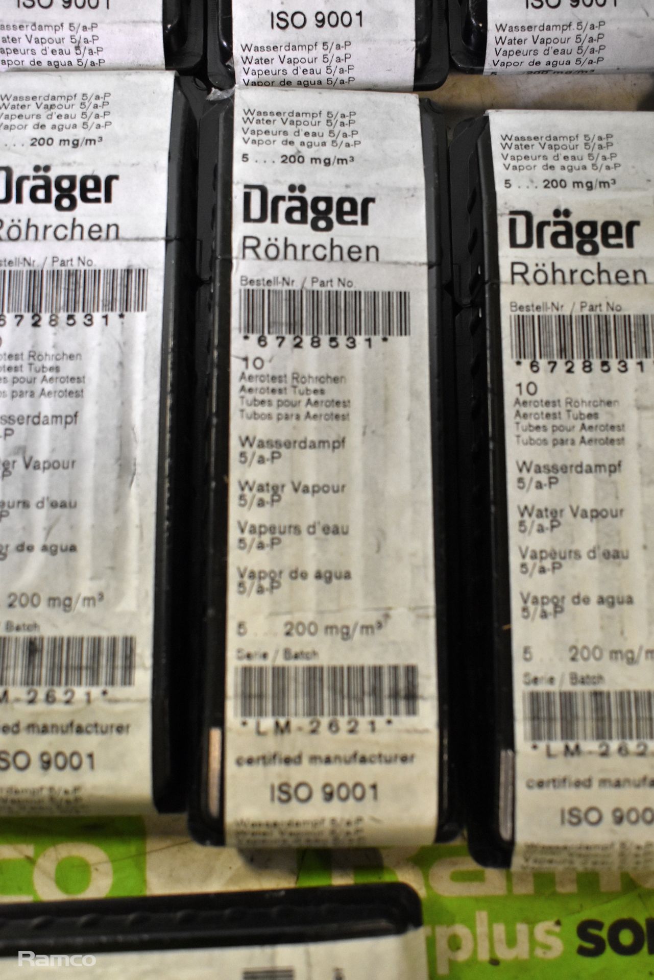 17x Dräger Water Vapour 5/a-P long term gas analysis measuring tubes - 10 per pack (170 total) - Image 3 of 4