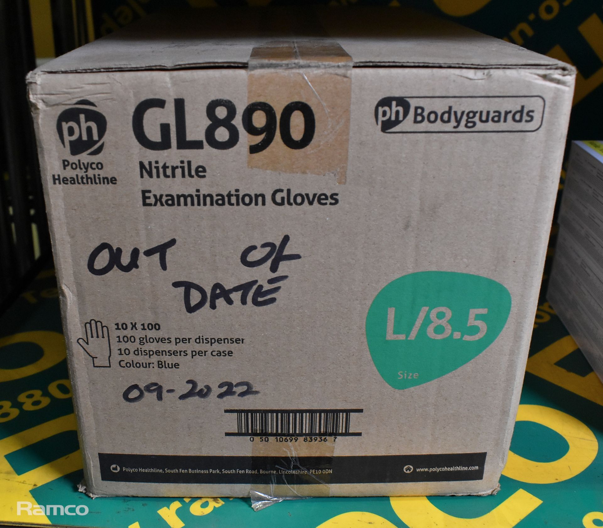 Bodyguards GL890 nitrile examination gloves - large - 10 packs per case (100 gloves per pack) - Image 2 of 5