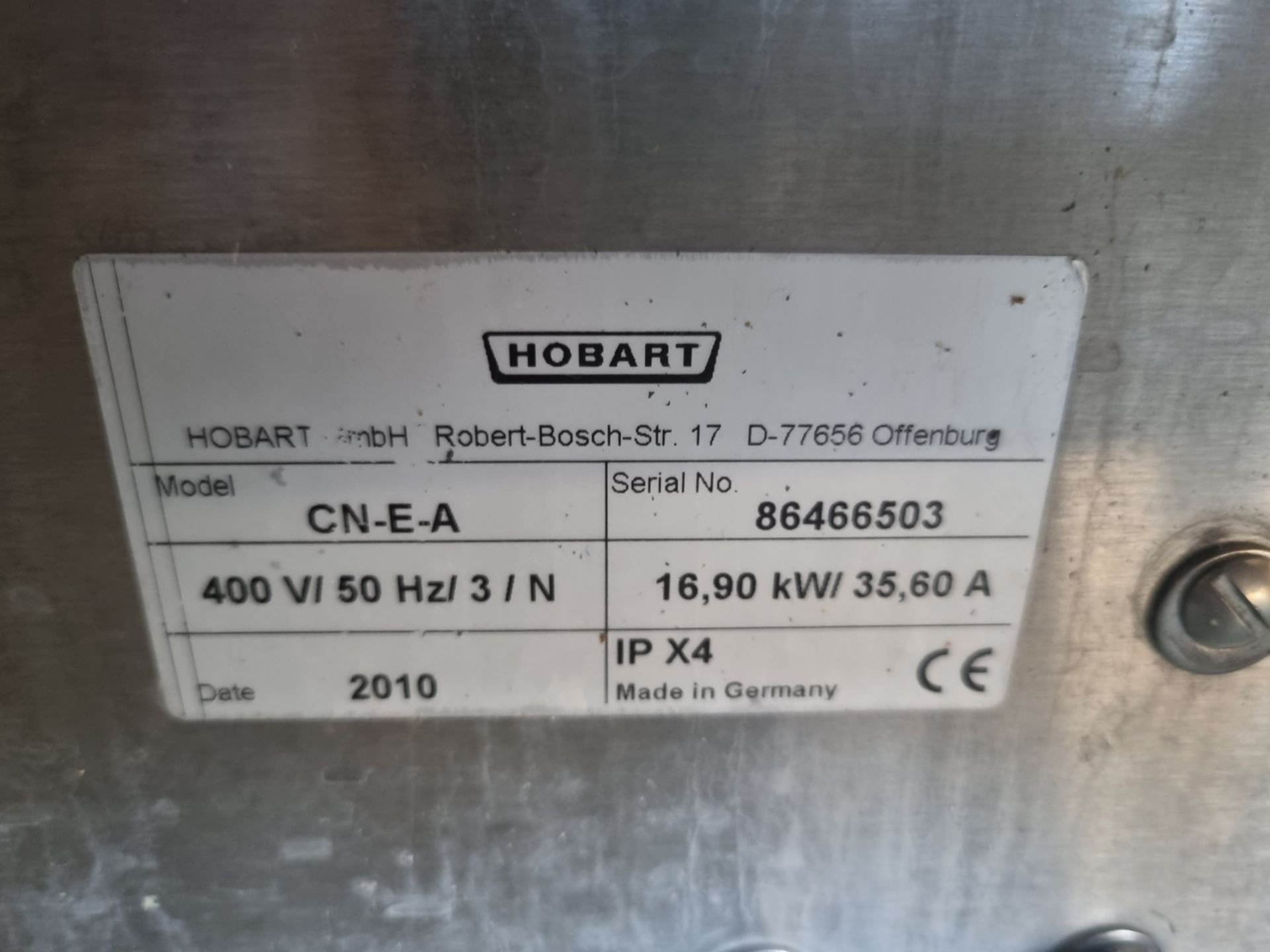 Hobart CN-E-A stainless steel 400V conveyor dishwasher - L 1900 x W 780 x H 2200mm - Image 6 of 9