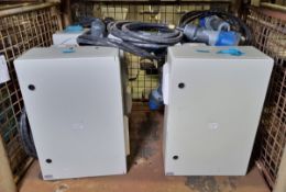 4x Triton T70 GSI shower units in protective casing - 230V - 8.5Kw - L 430 x W 350 x H 600mm