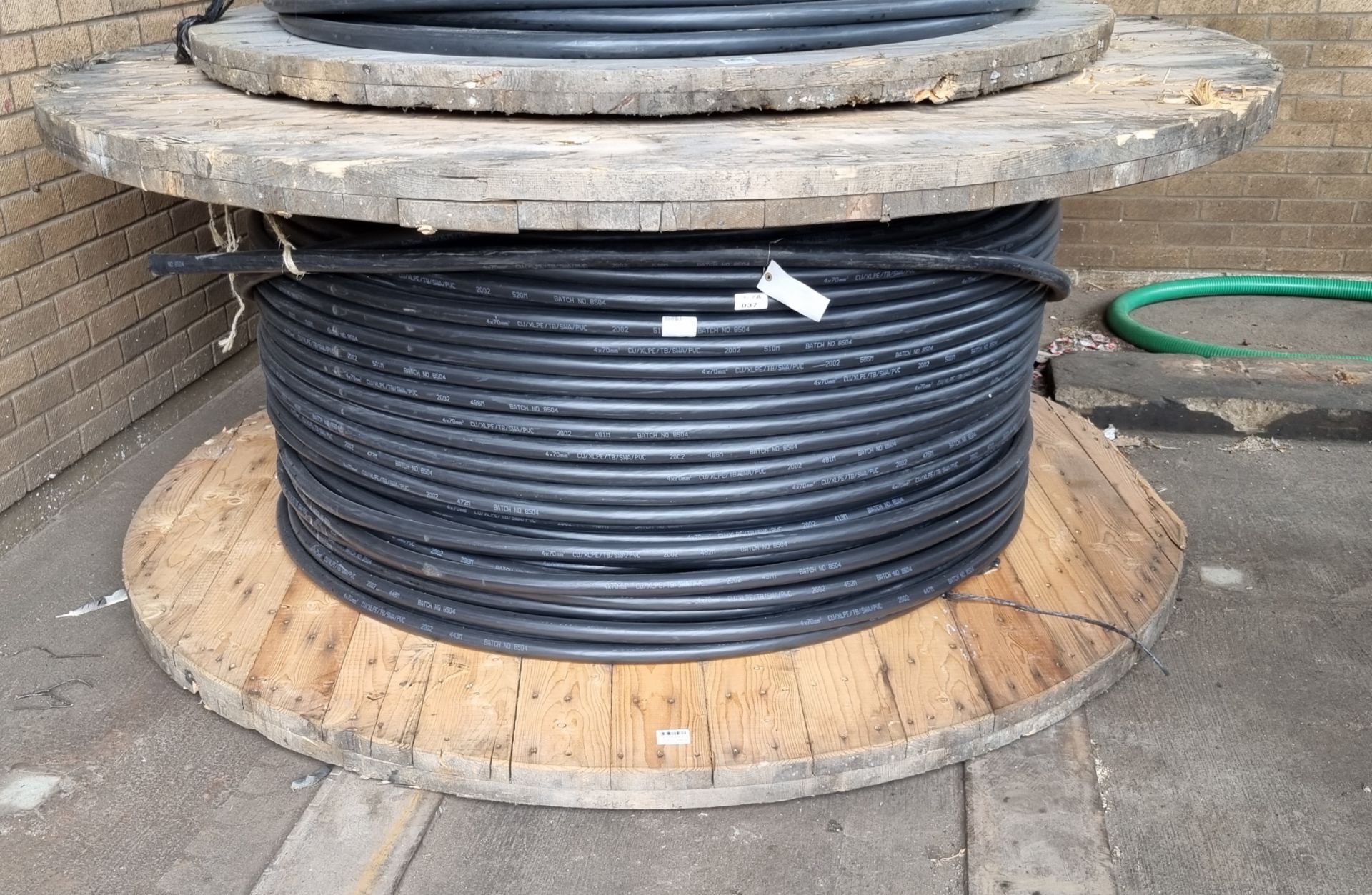 4x70mm² CU/XPLE/TB/SEA/PVC 2002 - measured - heavy duty cable - reel diameter 2200mm