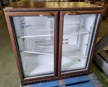 Cornelius ZENITH 900 BRN/BRN double glass door back bar bottle cooler - W 900 x D 550 x H 900mm