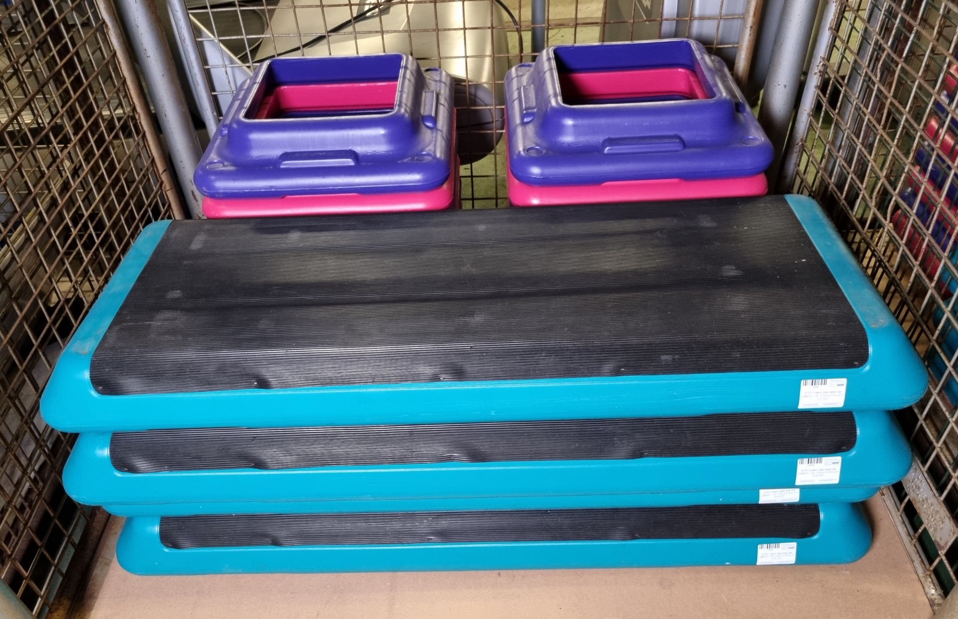 4x STEP plastic step exercise platforms - W 1100 x D 410 x H 210 mm - Bild 2 aus 2