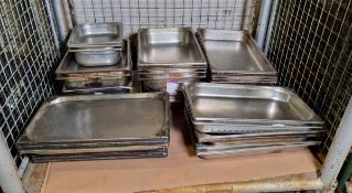 Catering spares - gastronorm pans and lids mixed lengths and depths