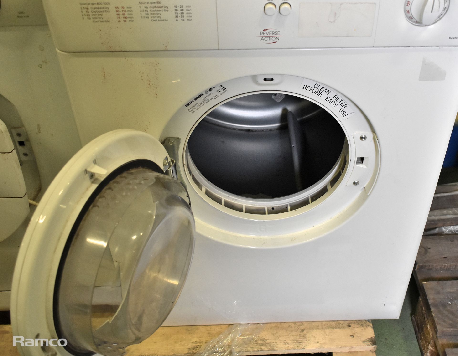 2x Tumble dryers - LOTS OF COSMETIC DAMAGE - see description for details - Image 3 of 4