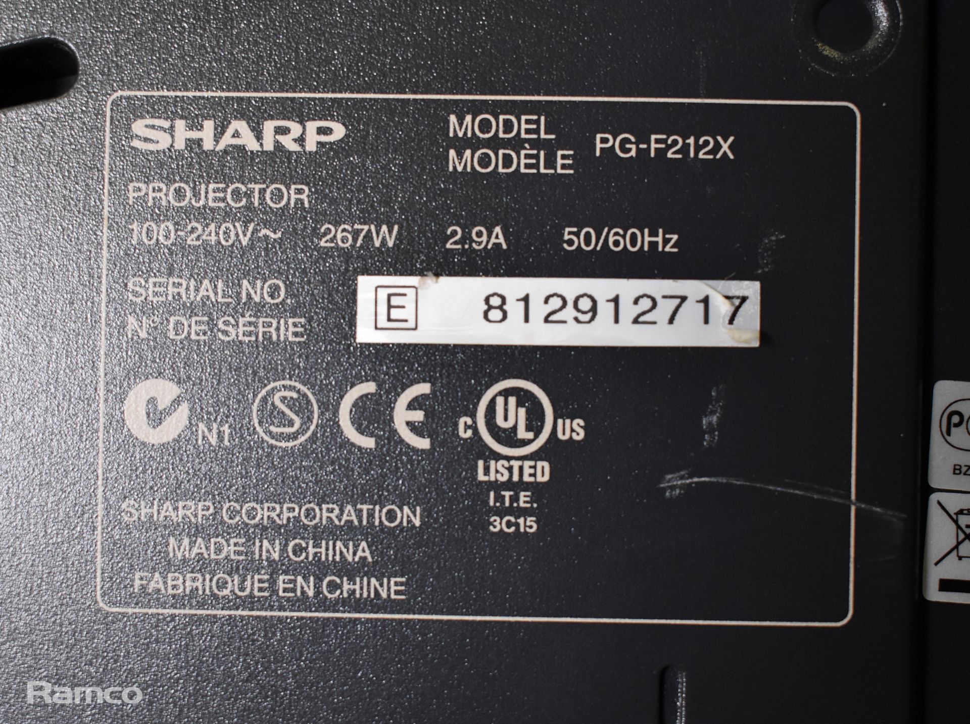 Sharp PG-F212X Notevision LCD projector - Bild 5 aus 5
