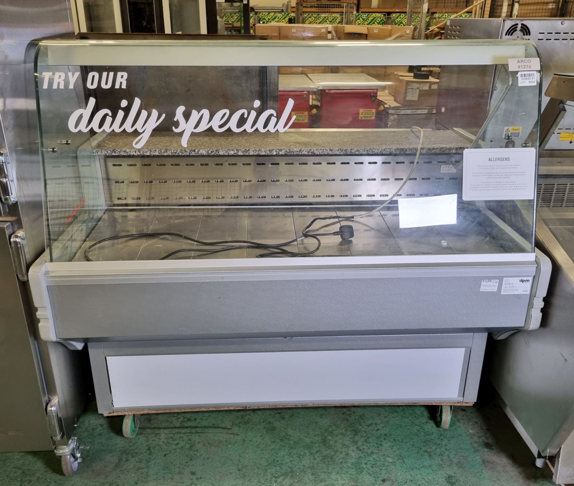 Refrigerated display cabinet - L 1500 x W 930 x H 1430mm