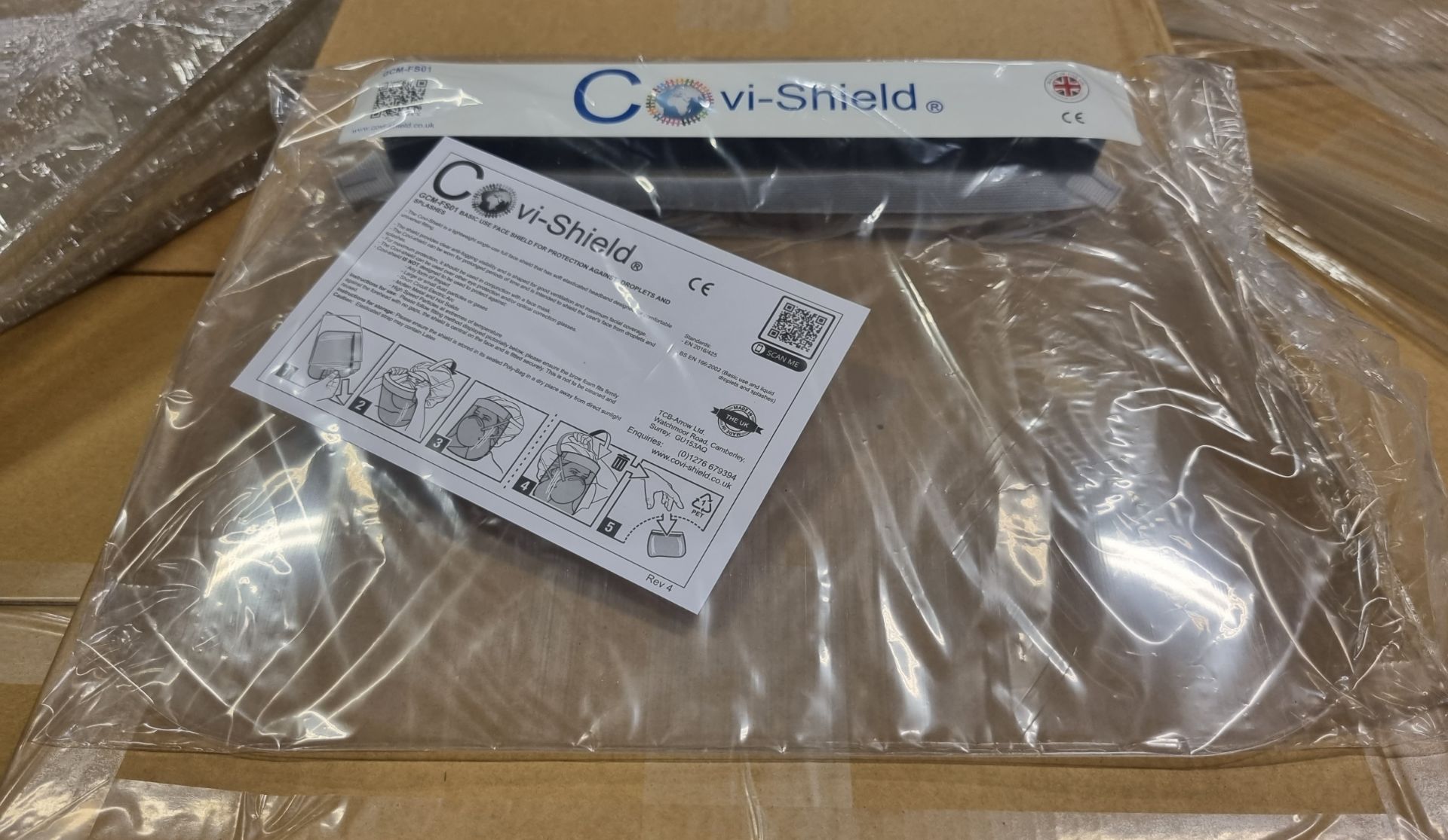 21x boxes of Covi-Shield visors - 70 per box