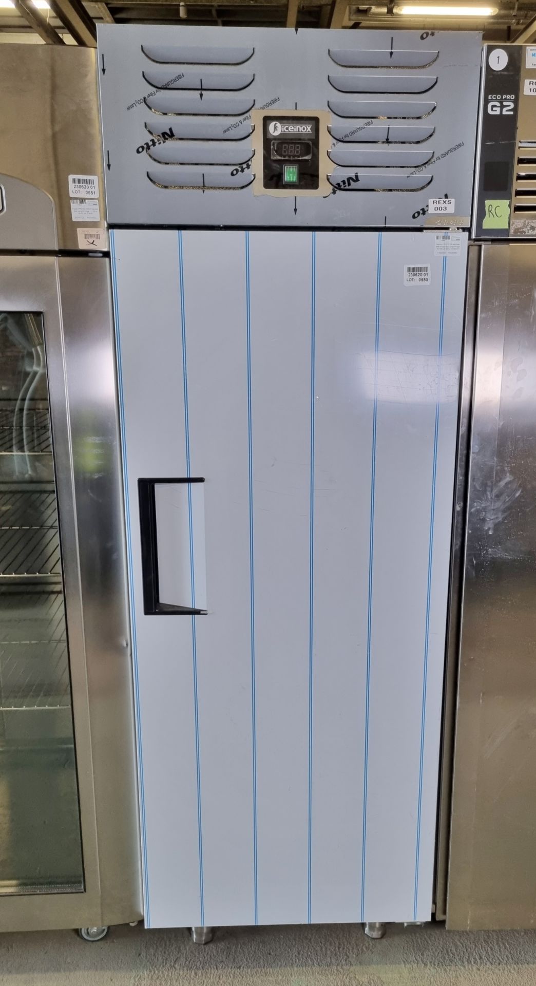 Ice Inox VTS 610 CR stainless steel single door upright fridge - W 700 x D 865 x H 2080mm
