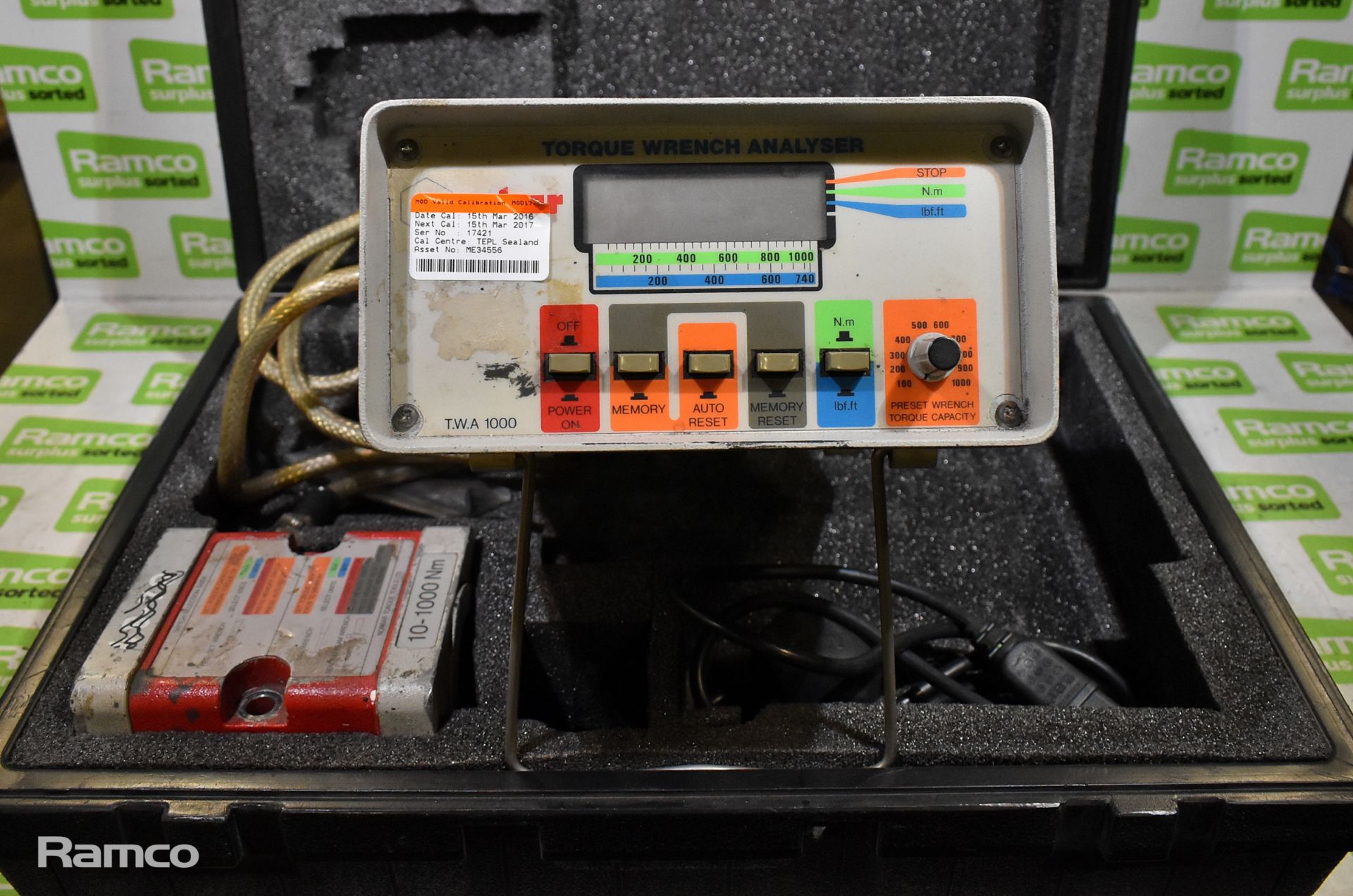 Norbar TWA 1000 torque wrench analyser - in case - Image 3 of 7