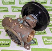 Jabsco T2 2613 riser bronze clutch pump - L 210 x W 180 x H190mm (MISSING BACK PLATE) - AS SPARES